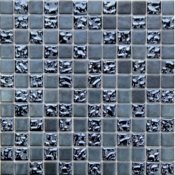 Mozaika szklana MOSAVIT Drops Antracita 50%
